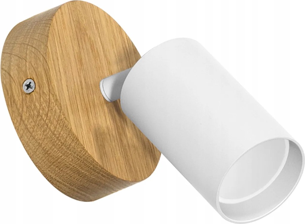 Led fali lámpa, mennyezeti lámpa, Tölgyfa Fehér Modern 10 cm GU10 Mozgatható Felületre Szerelhető