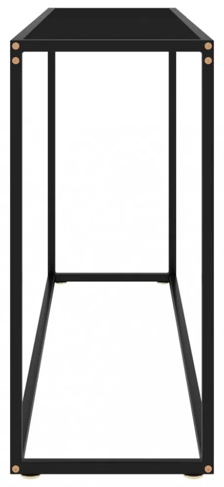 fekete edzett üveg tálalóasztal 120 x 35 x 75 cm