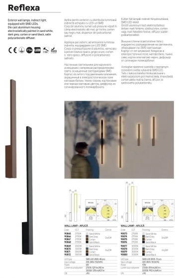 Redo 90871 - LED kültéri fali lámpatest REFLEXA LED/6W/230V IP54 barna