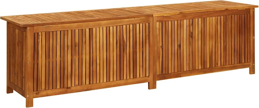 Tömör Akácfa Kerti Tárolóláda 200 X 50 X 58 Cm