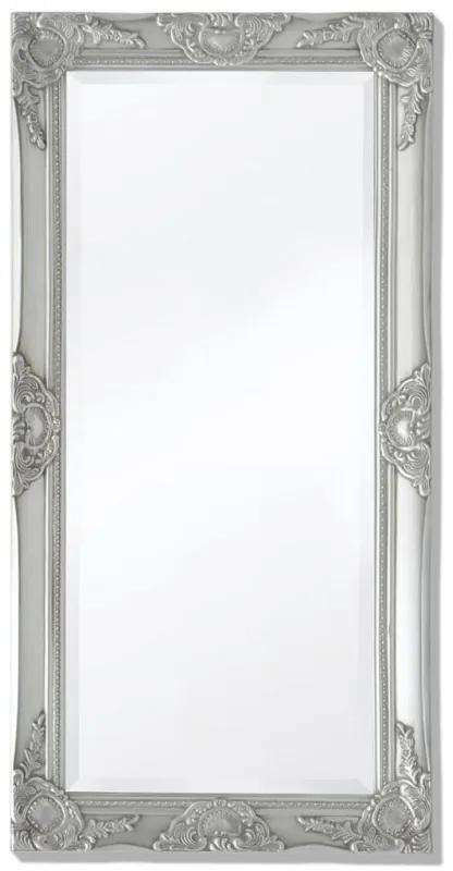Barokk stílusú fali tükör 100x50 cm ezüst