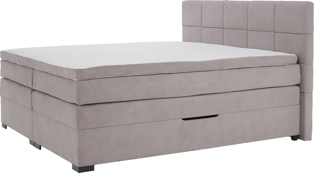 Boxspring ágy, 180x200, szürkésbarna Taupe, APRIL