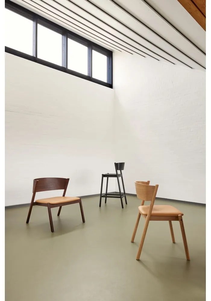 Sötétbarna fotel Oblique – Hübsch