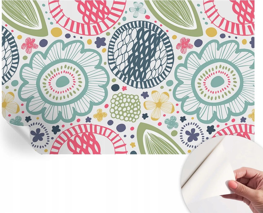 Öntapadós Dekoratív Fotótapéta Hálószobába Virágos minták 416x254 cm