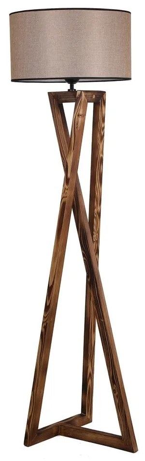 Barna állólámpa textil búrával (magasság 166 cm) Maçka – Opviq lights