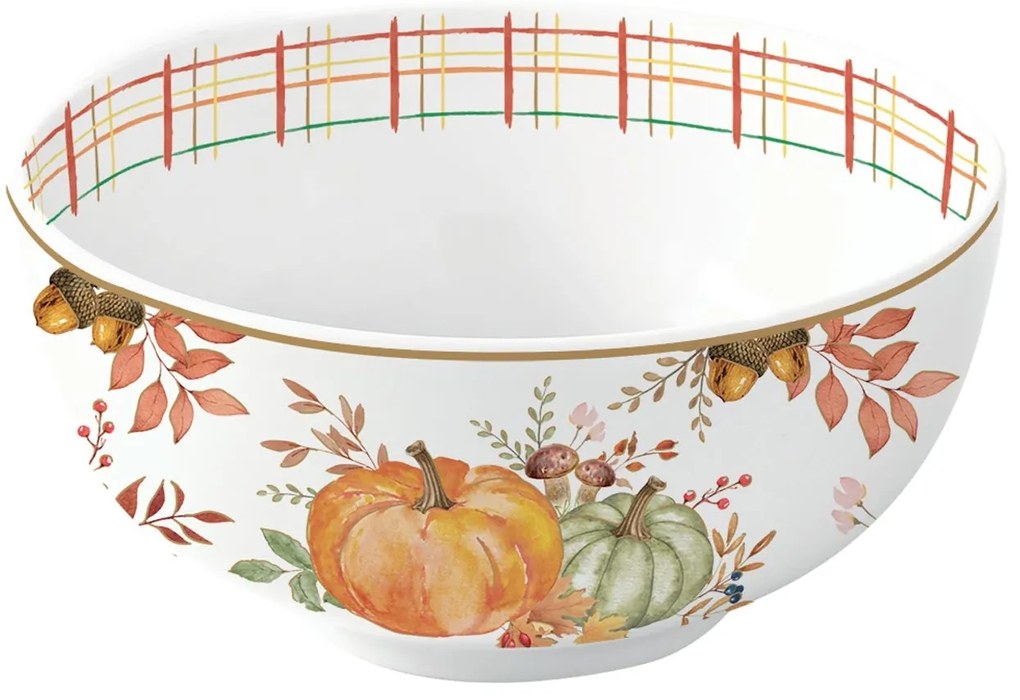 Őszi Mintával dísztökkel díszített Porcelán tálka 12 cm Harvest