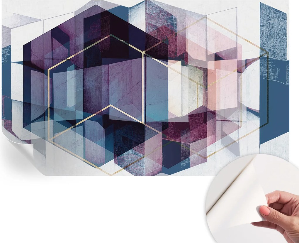 Öntapadós fotótapéta falra 3D Loft Geometrikus kockák 416x254