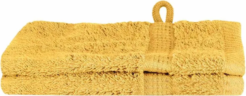 vidaXL Vendégtörölköző SOLUND 2 pcs Arany 15 x 21 cm 550 gsm