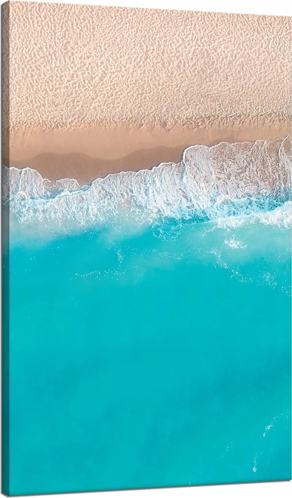 Vászonkép Víz Hullámok Tengerpart Homok 70x120 cm Ideális ajándék