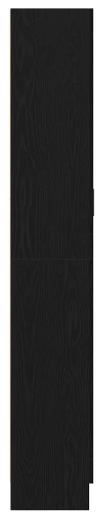 Könyvespolcok 2 db Fekete tölgyből 82,5x30,5x185 cm Műszaki fa