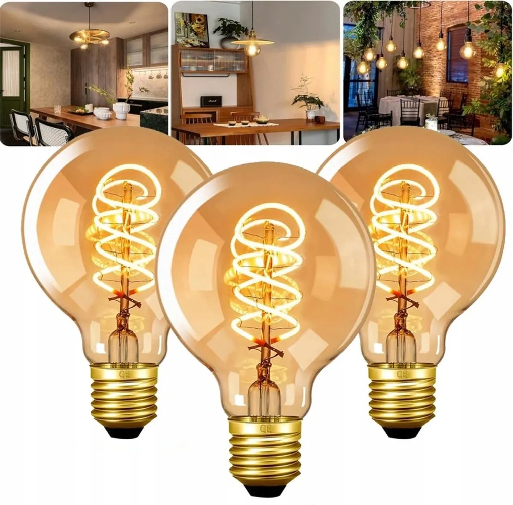 Led izzó Dekoratív gömb E27 Tompítható Vintage