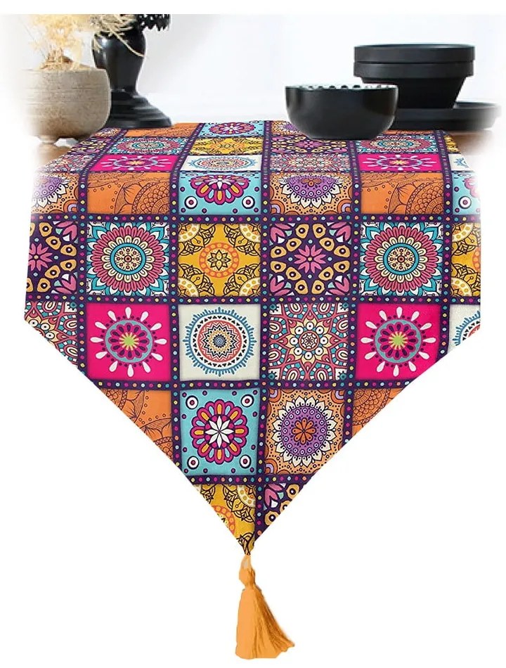 Asztali futó 45x140 cm Mandala Tiles – Minimalist Cushion Covers