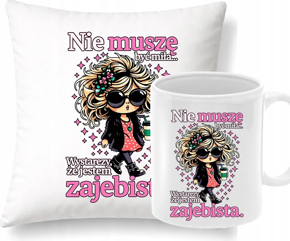 Párna Bögre Szett Barátnőnek Nem Kell Kedvesnek Lennem Ajándék Nőknek