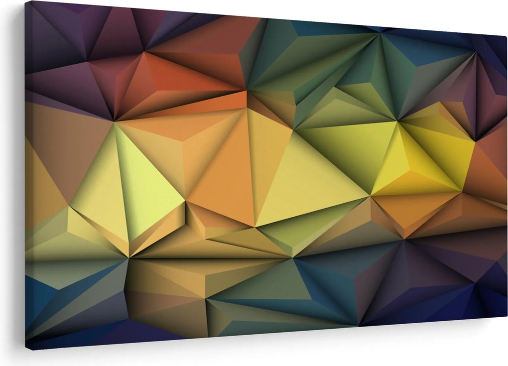 Kép - Sokszögű 3D absztrakció (90x60 cm)