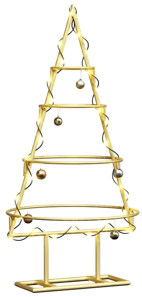 Fém karácsonyfa állvánnyal Arany 60 cm Porszórt Acél