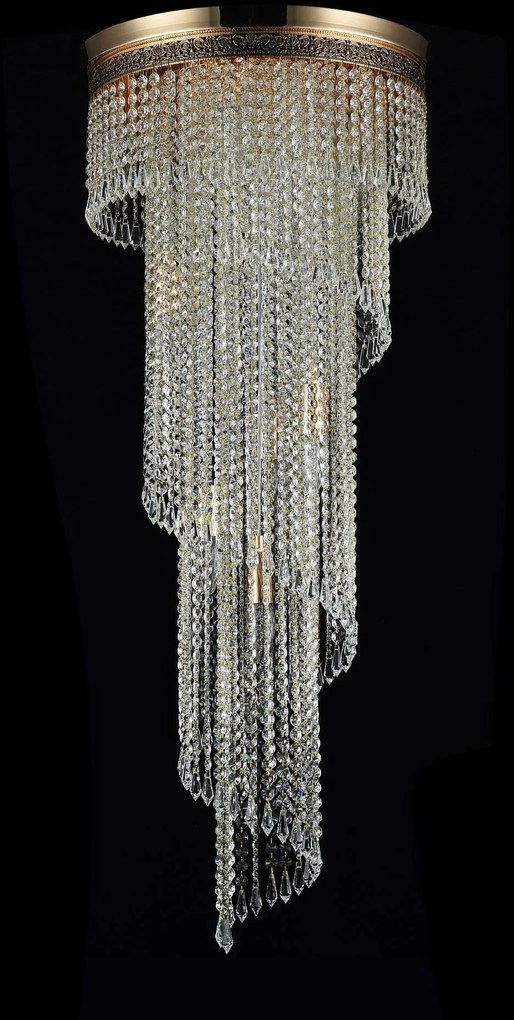 Maytoni glamour klasszikus kristály mennyezeti lámpa cascade antik arany mydia522-cl-12-g
