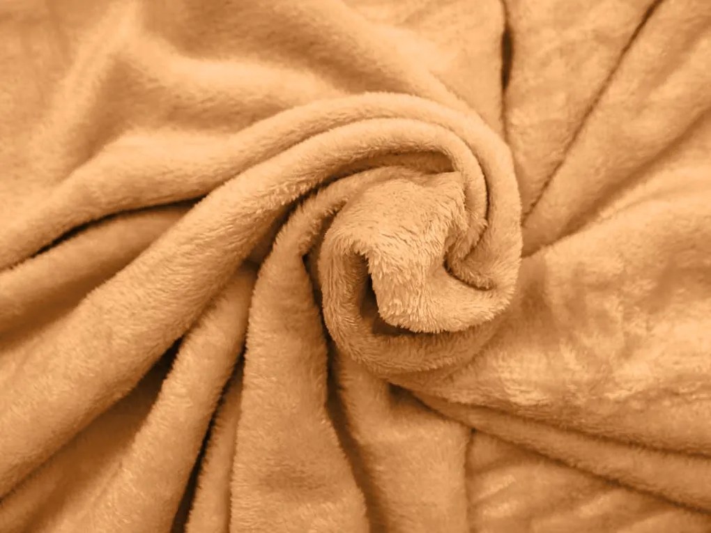 VIOLET barna-narancssárga mikroplüss pléd, 200x230 cm