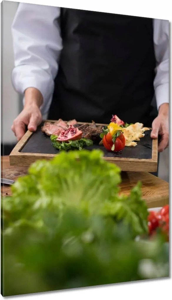 Vászonkép 80x120 Tányér befőttesüveggel