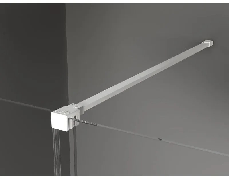 Mexen Velar, nyitható tolóajtó 160x200 cm, 8 mm átlátszó üveg, fehér profil, 871-160-000-01-20