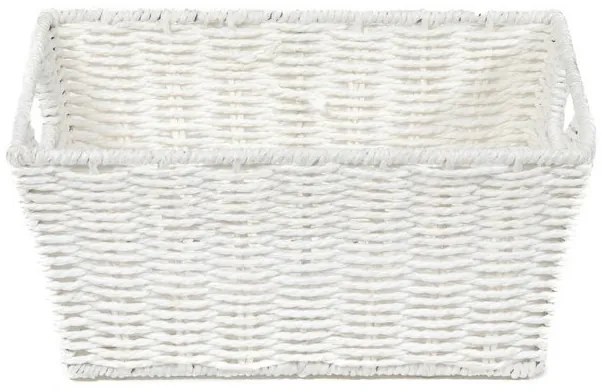 Tömörítő fonott kosár 31 x 24 x 14 cm, fehér