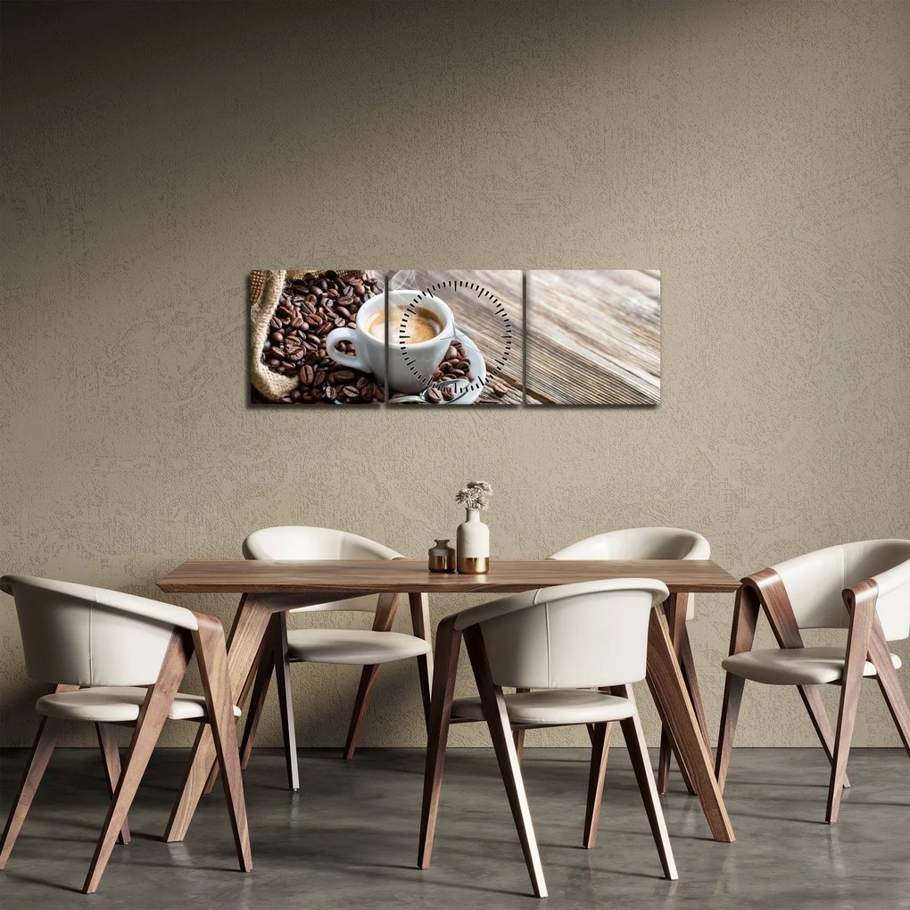 Kép - Espresso (órával) (90x30 cm)