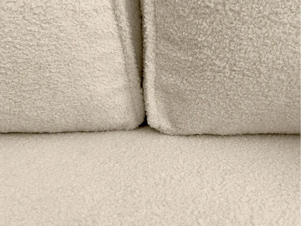 SMART BOUCLE L alakú kihúzható, megfordítható sarokkanapé 232x143 cm, krém