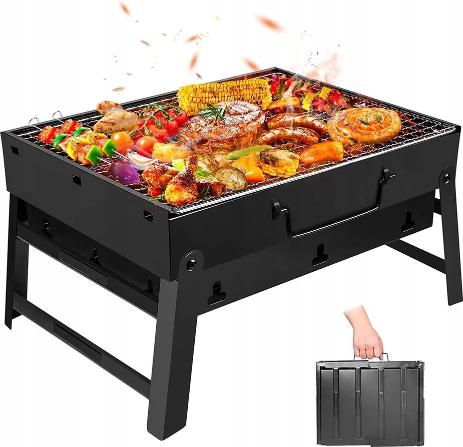 Kerti Grill Faszenes Hordozható Összecsukható Bőrönd