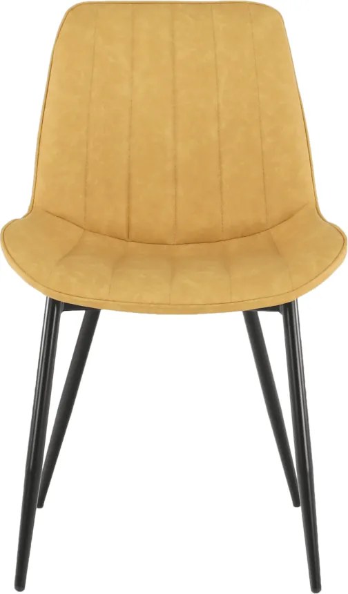 Szék, ekobőr sárga/fekete, HAZAL