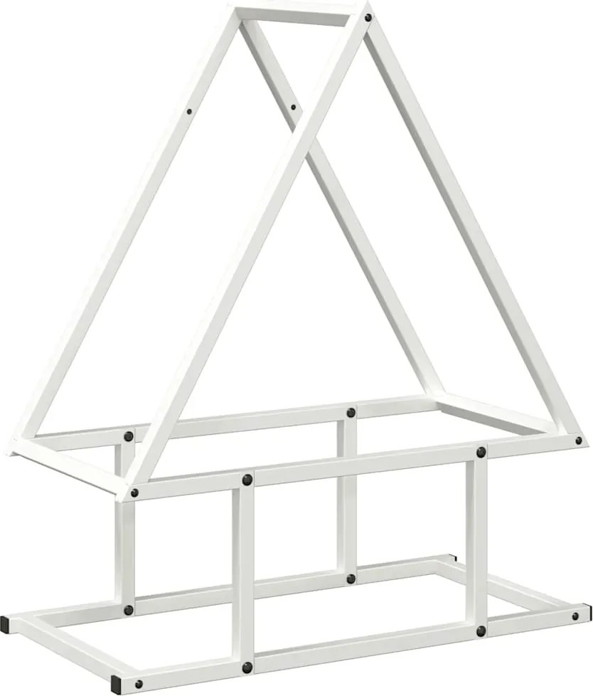 vidaXL fehér hidegen hengerelt acél tűzifatároló 50x25x60 cm