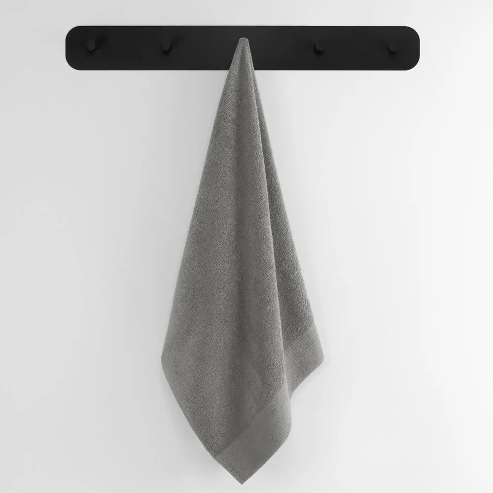 Szürke frottír pamut fürdőlepedő 70x140 cm Amari – Restilo