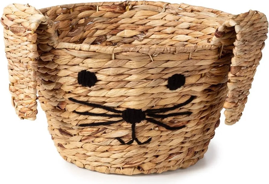 Natúr színű vízijácint játéktároló kosár ø 35x26 cm Rabbit – Compactor