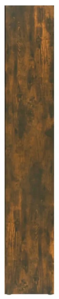 2 db füstös tölgy színű szerelt fa CD-szekrény 21x16x93,5 cm