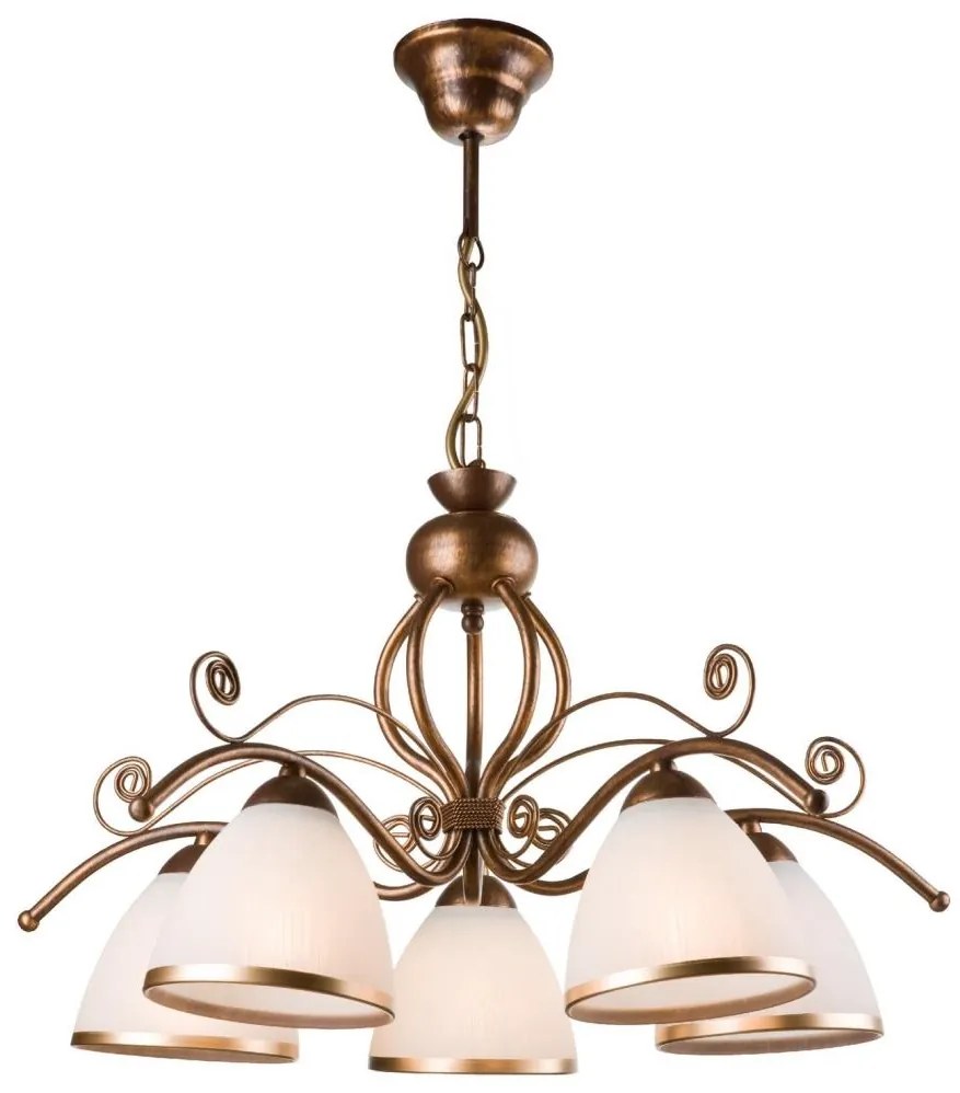 Brilagi - LED Csillár láncon ANTICO 5xE27/60W/230V bronz patina