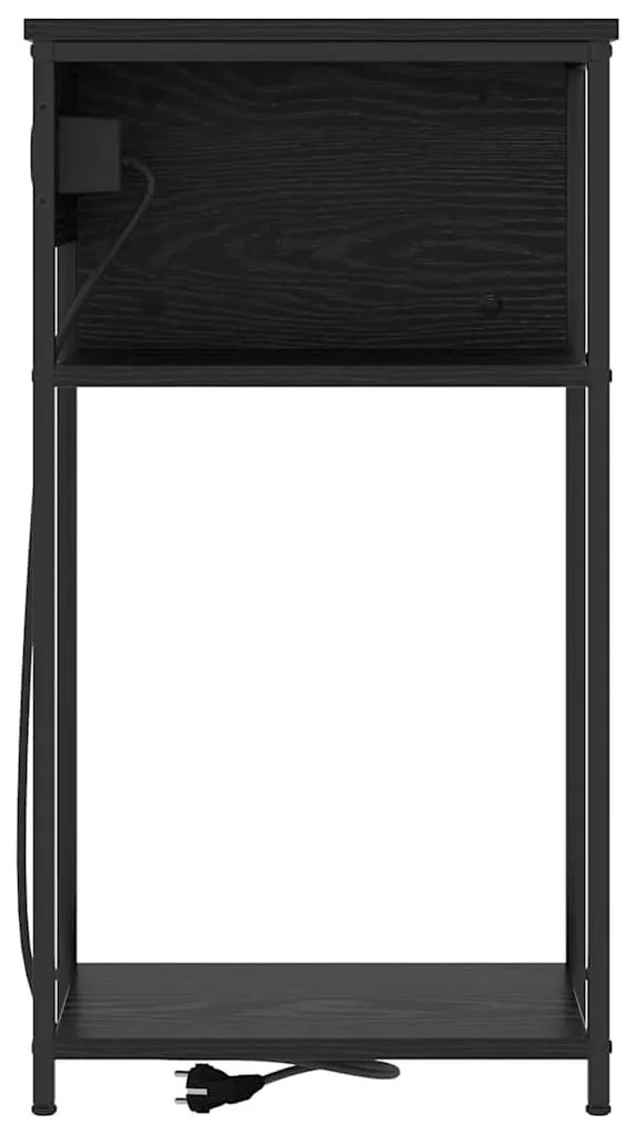Éjjeliszekrény Musta tammi 28.1 x 40.9 x 75 cm Faanyag
