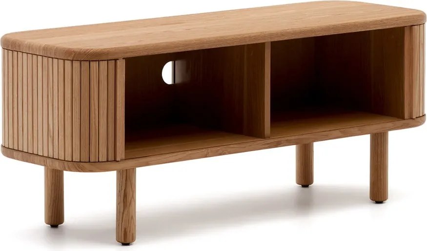 Natúr színű TV-állvány kőrisfa dekorral 120x50x40 cm Mailen – Kave Home