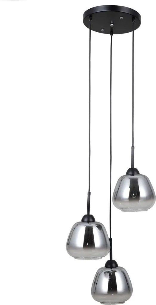 Italux modern függeszték felis matt fekete füstös itxpnd-40824-3-bk