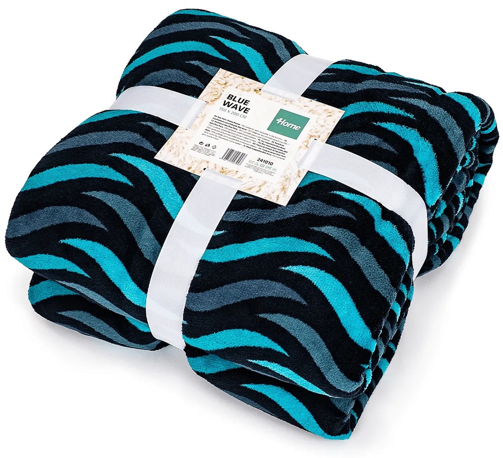 4Home Blue Wave gyapjú hatású pléd, 150 x 200 cm