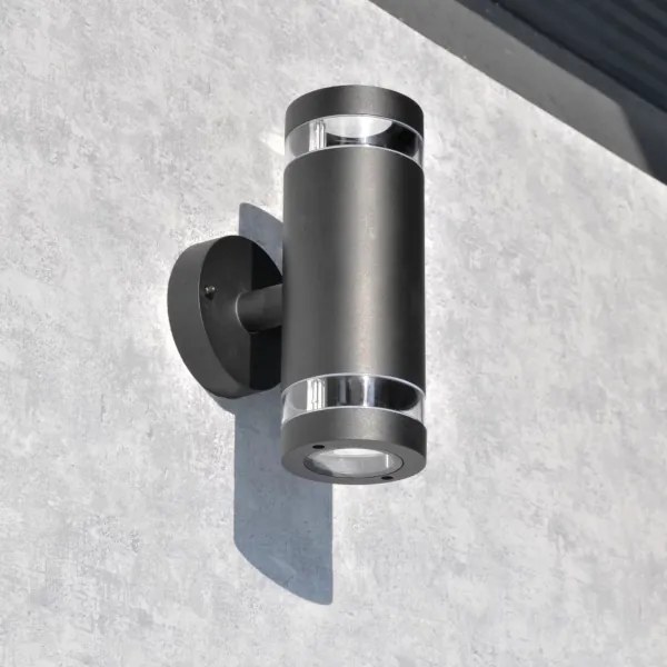 Kültéri fali lámpa RINO 2xGU10/12W/230V IP54 fekete