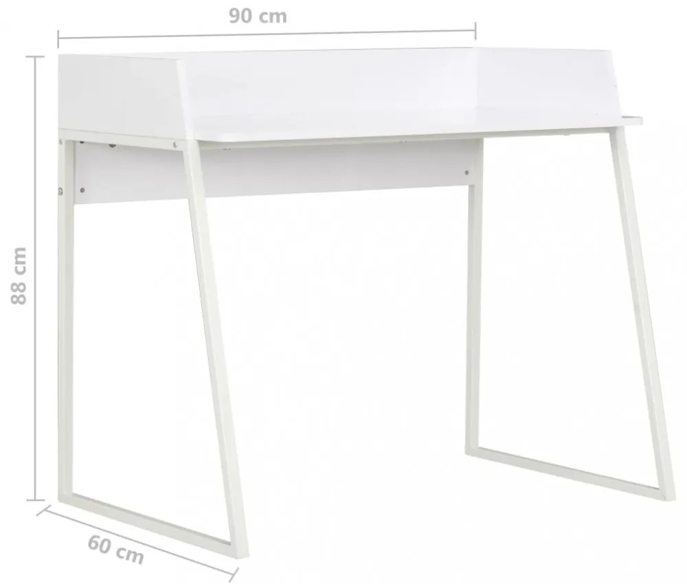 fehér íróasztal 90 x 60 x 88 cm