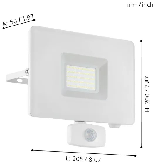 Eglo 33159 - LED reflektor érzékelős FAEDO 3 LED/50W/230V IP44