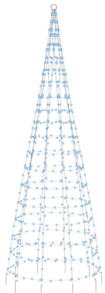 kék LED karácsonyfa zászlórúdra 550 LED 300 cm