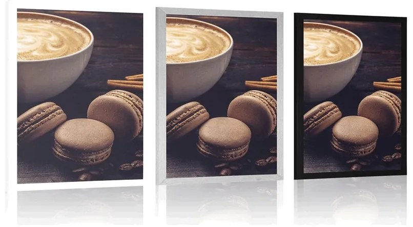 Poszter  kávé és csokoládé macaroons