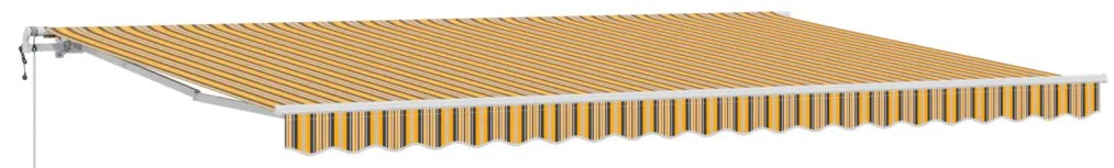 Automatikus Behúzható Napellenző Többszínű Csíkos, 500x350 cm