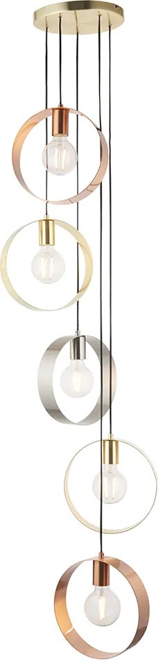 Endon modern függeszték hoop réz sárgaréz nikkel end81923