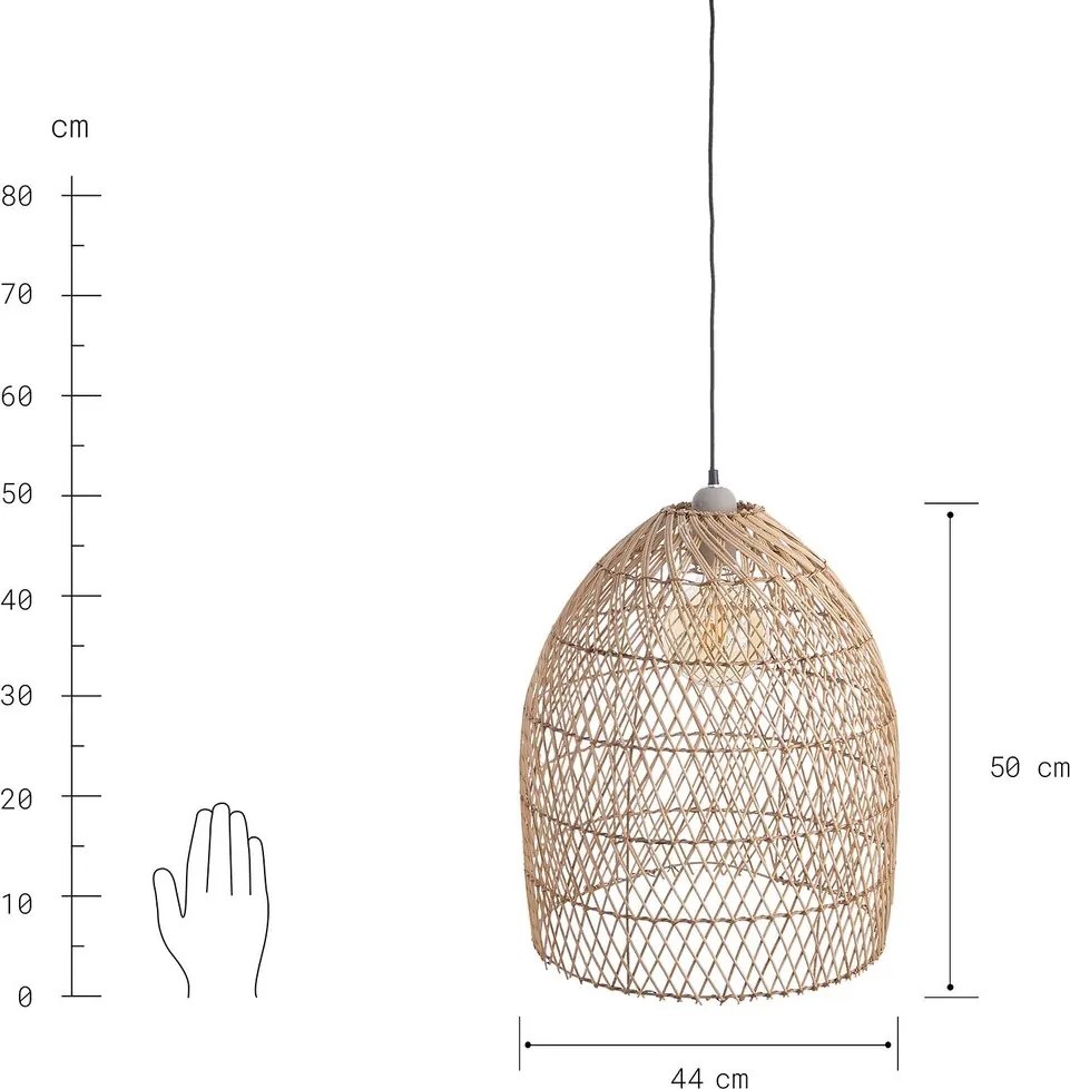 CORBELLE rattan lámpabúra Ø44cm