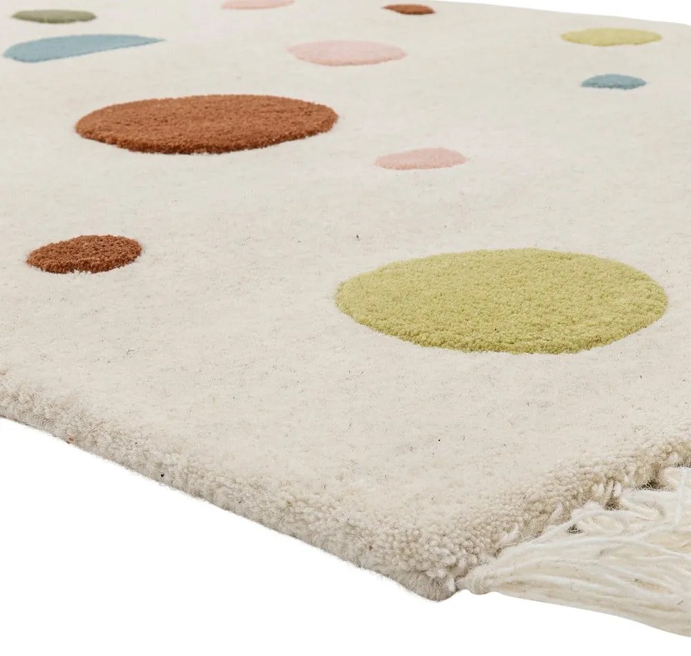 Krémszínű gyapjú gyerek szőnyeg 90x140 cm Clennie – Bloomingville Mini