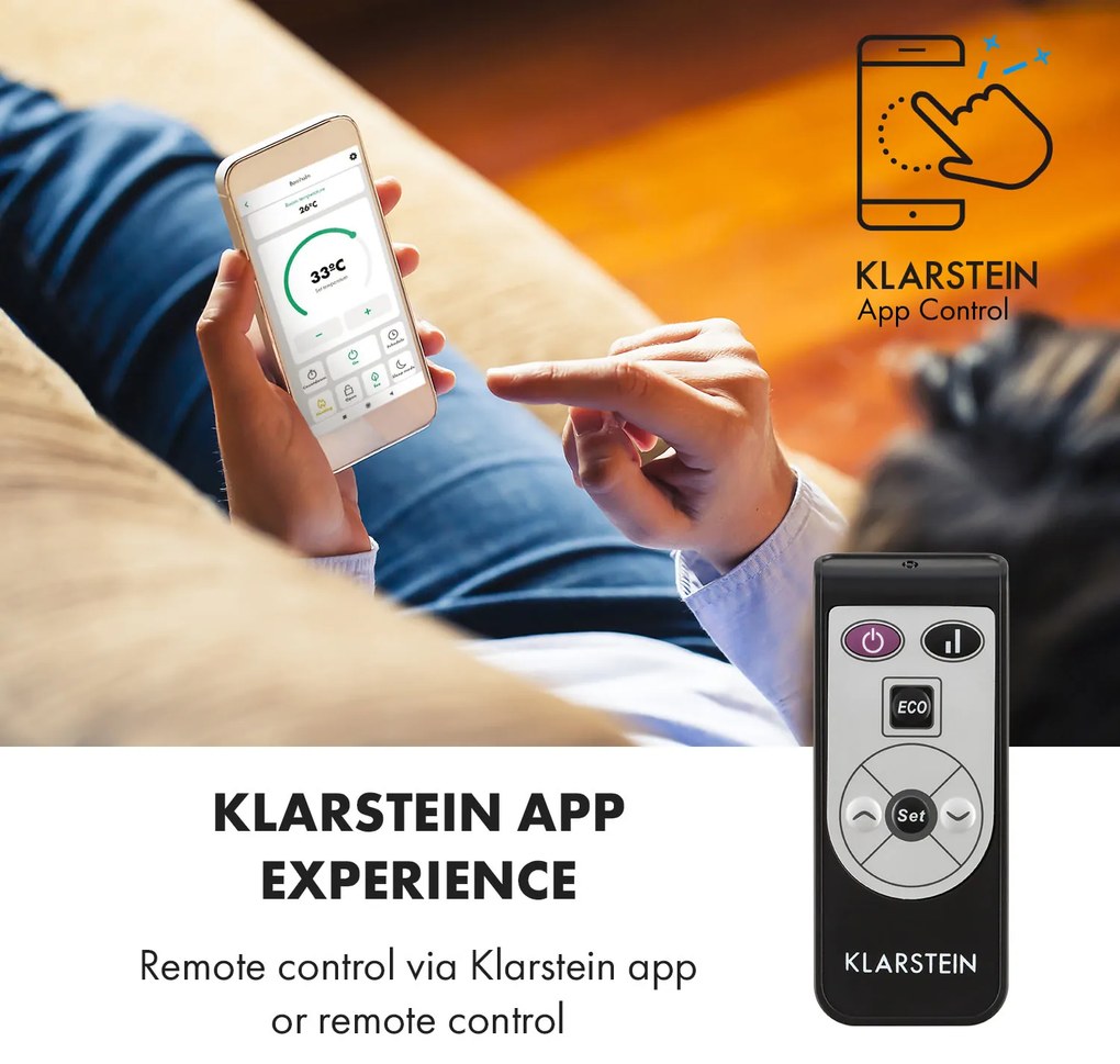 Bornholm Curved Smart, konvektor, 2000 W, vezérlés applikáción keresztül, fekete