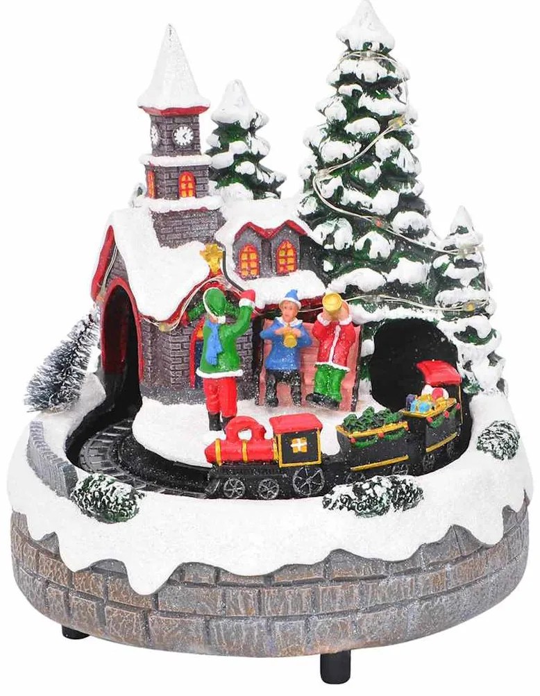 Karácsonyi Asztaldísz Sokszínű 16 x 16 x 19 cm Gyanta