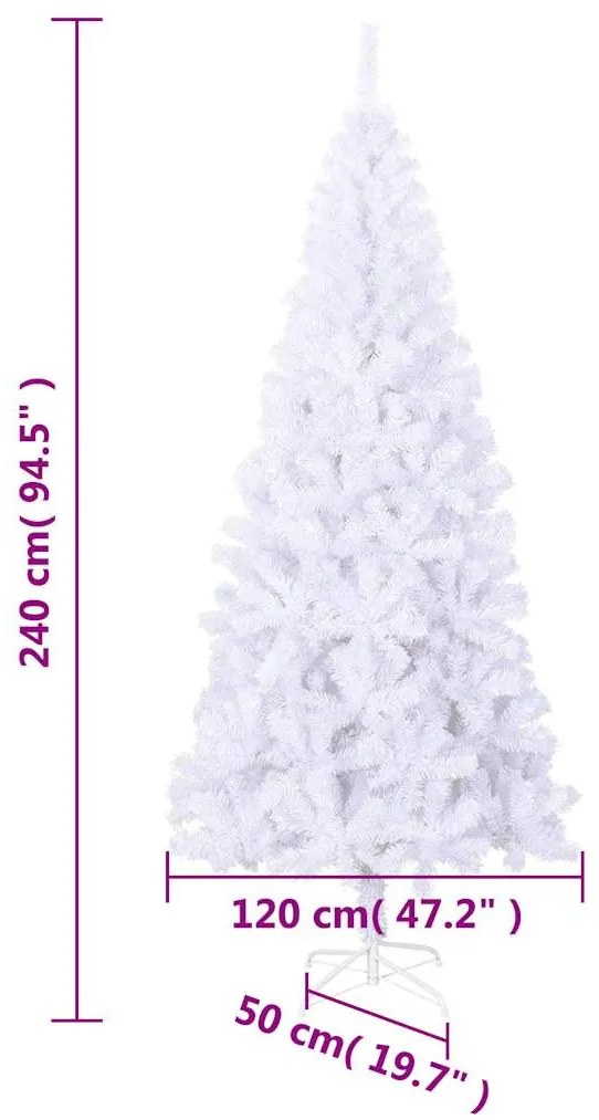 Fehér műfenyő L 240 cm