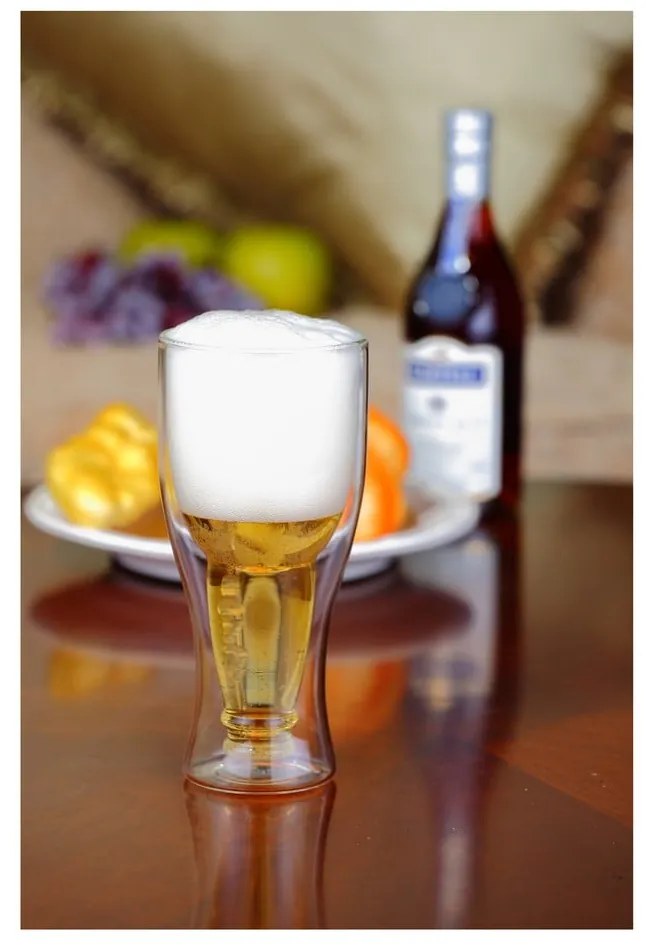 Duplafalú fordított söröspohár, 350 ml - Vialli Design